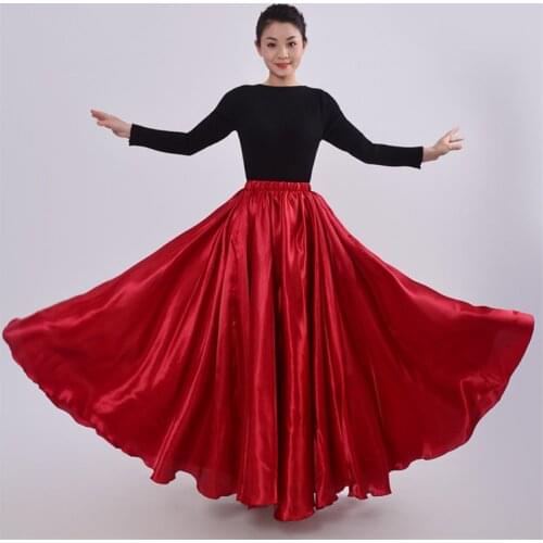 80CM 90cm Spring and summer Lolita Retro Pseudo silk Satin Chiffon female womens Pleated Puff Maxi Long Skirt Elastic Waist