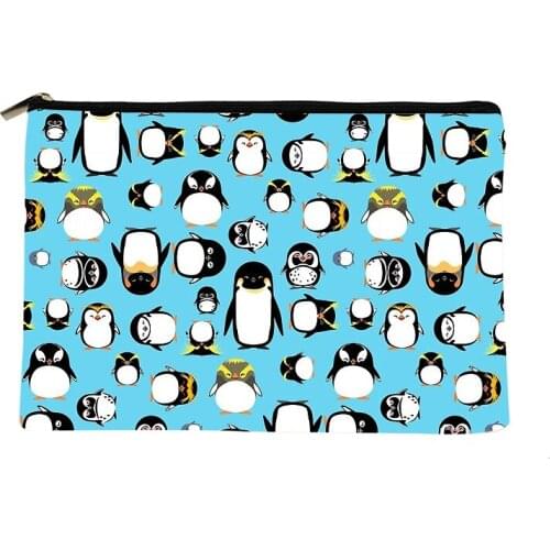 Women know Your Penguins Printed Make up bag Fashion Women Cosmetics Organizer Bag for Travel Colorful Storage Bag for Lady Bag