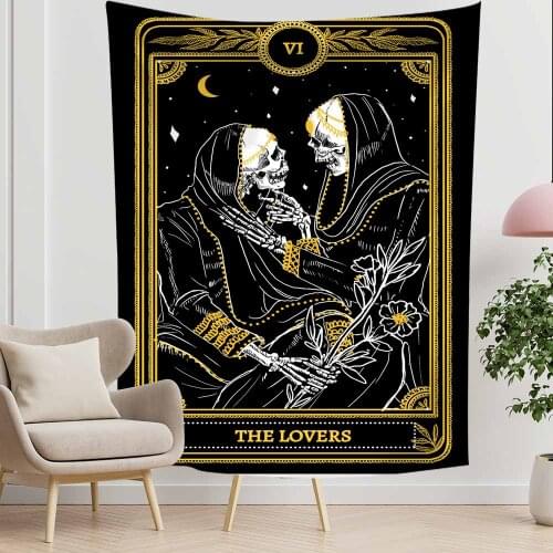 Aesthetic Anime Tapestry Wall Hanging Thin Devil Printed Wall Tapestry Home Bedroom Decor Witchcraft 0.75*1/1.3*1.5/1.5*2m 1pc