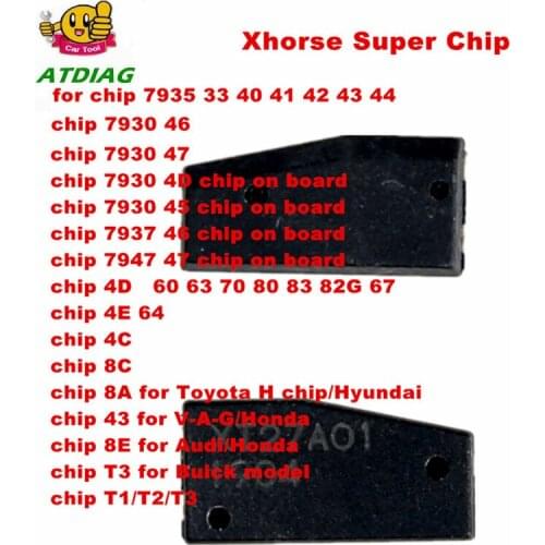 10pcs/lot Xhorse VVDI Super Chip Transponder for ID46/40/43/4D/8C/8A/T3/47/41/42/45/ID46 for VVDI2 VVDI /Mini Key Tool