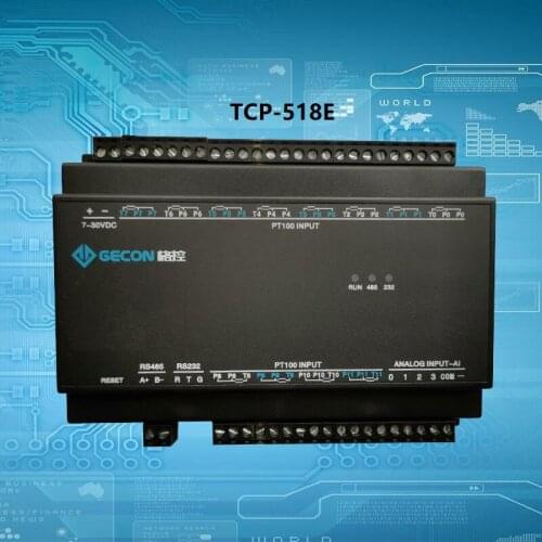 12-channel high-precision PT100 4AI three-wire temperature acquisition module Ethernet temperature collector