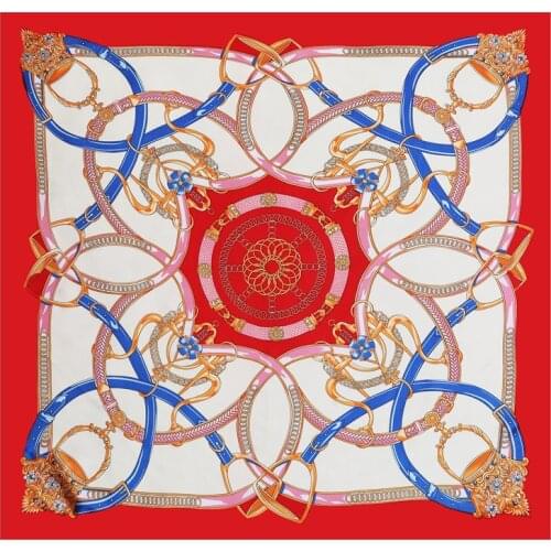 2021 Summer Women Bandana Silk Scarf Large Hijab Foulard Lady Print Hair Band Female Head Wraps and Shawl Neckerchief New