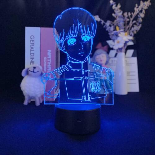3D Led Light Anime Attack on Titan Armin Arlert for Bedroom Decor Night Light Kids Birthday Gift Manga Shingeki No Kyojin Lamp