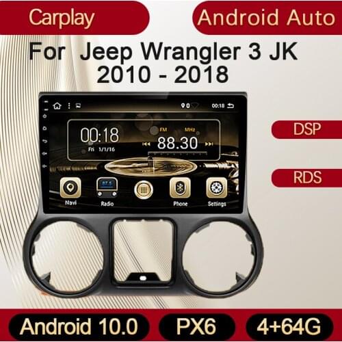 Iodun For Jeep Wrangler 3 JK III 2010-2018 Car Radio Tape Recorder Mp3 Bluetooth GPS Multimedia Player Android 2din Stereo Music