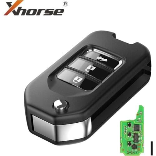 Xhorse VVDI2 Wireless Universal Remote Key 3 Buttons for Honda Type Transponder Remote Key Maker for XNHO00EN 5pcs/lot
