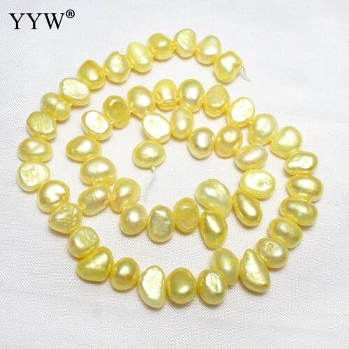 Cultured Potato Freshwater Pearl Beads Yellow Wholesale Pearls For Jewelry Making DIY Necklace Bracelet Jewelry Accessories