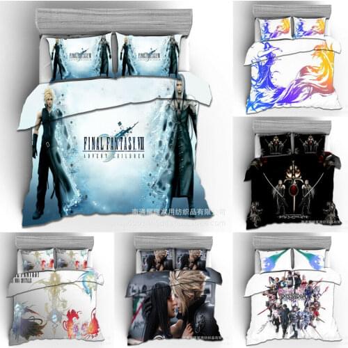 Final Fantasy Home Textile Pillow Case 3D Bed Linen Duvet Covers Comforter Bedding Sets Bed Set Home Decor Bedding