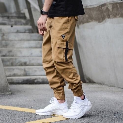 Fashion Men Jeans Loose Fit Big Pocket Casual Cargo Pants Hombre Streetwear Hip Hop Designer Joggers Pants Japanese Vintage