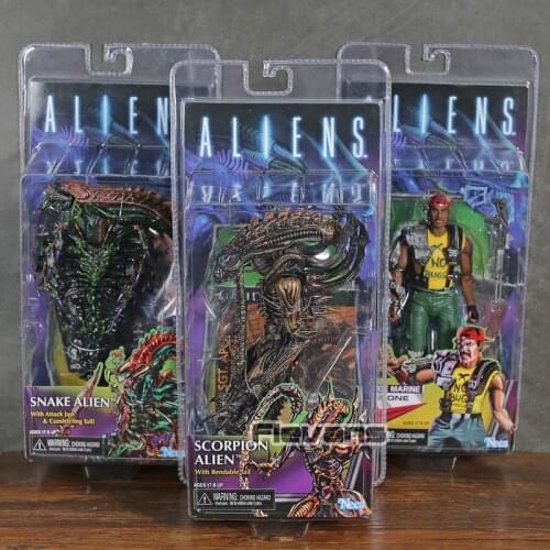 NECA Aliens Series 13 Apone / Snake Alien / Scorpion Alien 7" Action Figure Collectible Model Toy