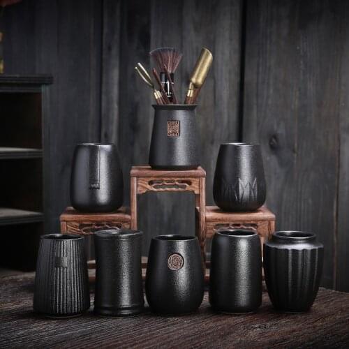Ceramic Tea Ceremony Six Gentlemen Kung Fu Tea Accessories Black Sandalwood Tea Set Tea Making Tool Tea Clip Tea Needle ZH600