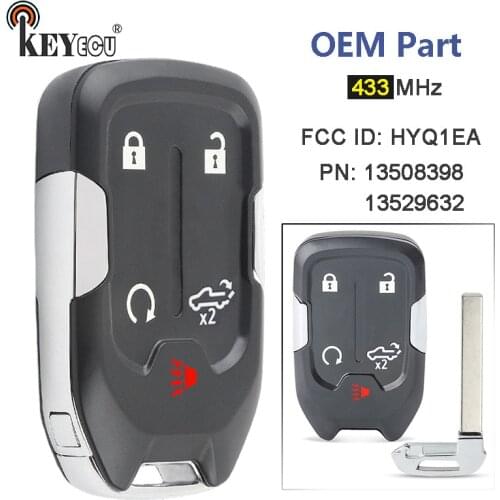 KEYECU 433MHz HYQ1EA 13508398 13529632 OEM Parts Smart Remote Key Fob for Cheverolet Chevy Silverado 1500 2500 3500 2019 2020
