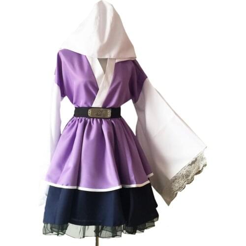 Anime Shippuden Hyuga Hinata Sex Reversion Kimono Lolita Dress Cosplay Costume Women Female Japan Style Dresses