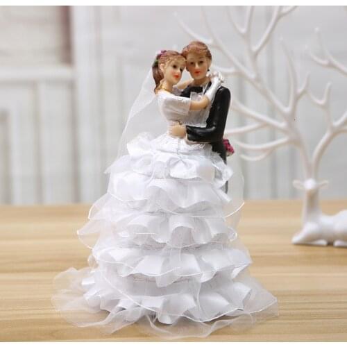 Cake Toppers Dolls Bride And Groom Figurines Funny Casamento Wedding Cake Toppers Stand Topper Decoration Supplies