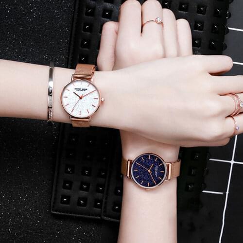 Top Brand Disney Luxury Womens Quartz Waterproof Rose Gold Watches Ultra Thin Analog Clock Mesh Steel Band Wrist Watch MK-11185