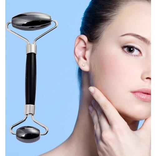 Massager Jade Stone Facial Massage Roller For Face Natural Massager Green Guasha Scraper Thin Lift Beauty Slimming Tools Roller