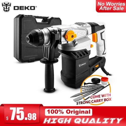 DEKO DKRH32LD1 2000W 220V Multifunctional Rotary Hammer with BMC and 6pcs Accessories Electric Demolition Hammer Impact Drill
