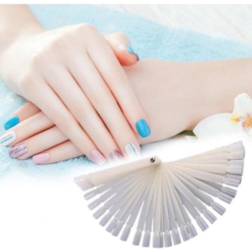50Pcs Nail Color Card Reusable Shaping Nails Transparent Manicure DIY Tips Polish Tool for Salon