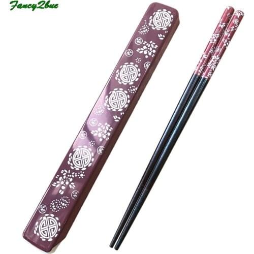 Chinese-Style Fashion Bamboo Gifts Chopsticks Friendly Tableware Set Portable Chopsticks Gift Box Chopstick Holder Rest