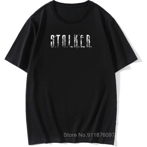 Men Graphic T Shirts Stalker Game Radiation Graphic T-Shirts Man Round Collar Tee Print Your Tops 100% Cotton