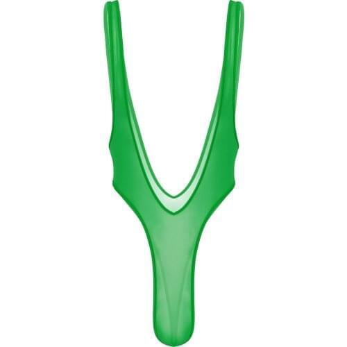 Mens Lingerie Bodysuit Nightwear See-Through Mesh Conjoined Backless Jockstrap Erotic Sexy Bikini Underwear for Lingerie Night