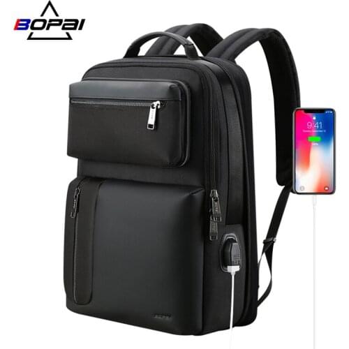 2 in 1 Business Backpack Men Detachable Waterproof USB Charging 15.6 inches Laptop Anti-theft bopai 2021 new Luxury Back pack
