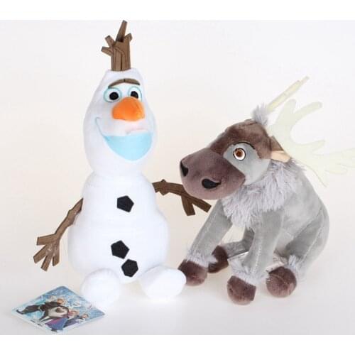 Disney 20cm Frozen Olaf Sven Plush Toys Kawaii Snowman Olaf & Sven Reindeer Plush Stuffed Animals Doll Brinquedos for Kids Gift