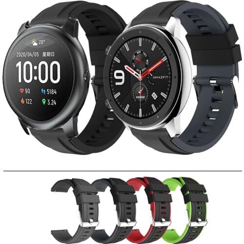 Soft silicone strap for Xiaomi huami Amazfit GTR 2 Bracelet 22mm for Huami Amazfit GTR 47mm/Haylou Solar LS05/ bracelet strap