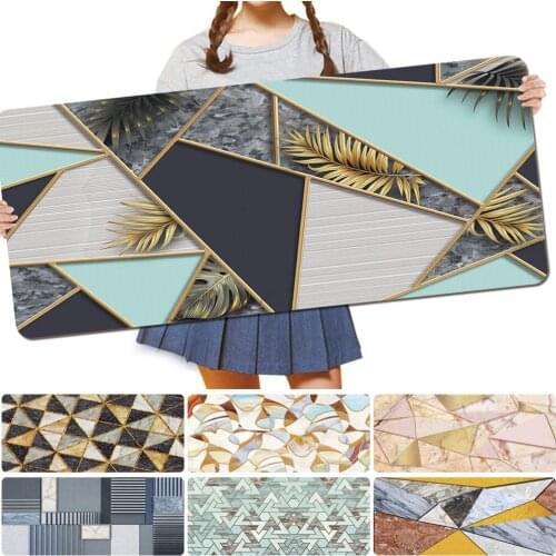 Mouse Pad 30x60cm 30x80cm Large Mouse Pad Anti-slip Gamer Mouse Pad PU Leather Geometry Pattern Series Computer Mousepad