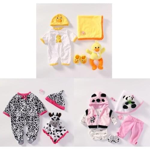Reborn Baby Toy Clothes Outfit Accessories Set for 45-55cm Realistic Doll Toys Newborn Girl Boy