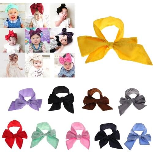 Newborn Bow Flowers Hair Band Turban Headband Headwear Gift
