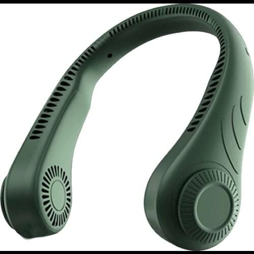 Portable Neck Fan Cooling Hanging Neck Fan Rechargeable Mini USB Personal Fan Headphone Design For Outdoor Sports Indoor Office