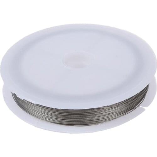 Tiger Tail Wire for Pearl Thread - 90m / 0.38 mm / Silver