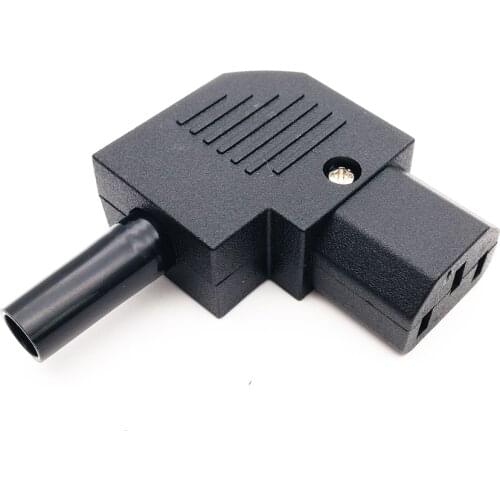 IEC C13 Right Angle Rewirable Horizontal Connector 125V-250V C13 90 Degree Plug