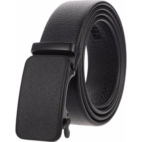 Designer fashion classic vintage men belt Genuine Leather strap business alloy automatic buckle belts for men 3.5cm width belt