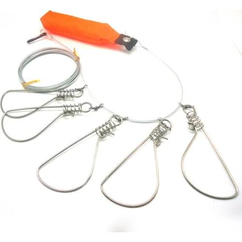 Portable Stainless Steel Live Fish Lock Belt Professional Fishing Lock Buckle Fishing Tackle Tools 5M SAL99