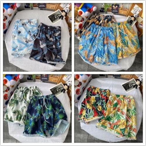 Flower Shorts Male Sea Loose Big Yards T Beach Pants Male Big Shorts Quick-drying Outside Wear Couple Five Minutes Of Pants