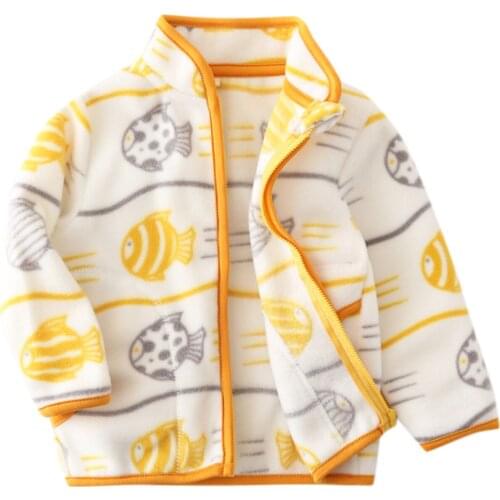 TELOTUNY Children Baby Boys Girls Coats Sweatshirt Cute Cartoon print Outerwear Tops Fleece Warm Kids Clothing For 2-6 Years