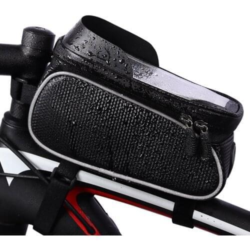 Bike Bag Rainproof MTB Bicycle Bag Cycling Frame Front Top Tube Touchscreen Phone Bag Reflective Phone Case Bike Accessories