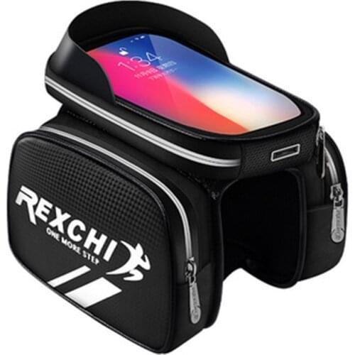 Waterproof Frame Bag Cycling Pouch 6.5 in Phone Case Touch Screen Phone Holder Bicycle Saddle bag Storage equipment cycling bag