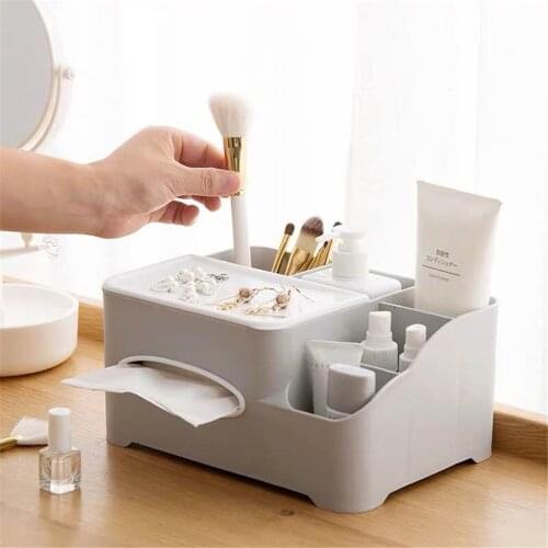 Desktop Storage Box Makeup Organizer Cosmetics Storage Container Home Office Desktop Sundries Jewelry Storage Box
