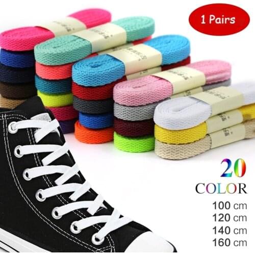 1Pair Classic Flat Shoe laces Thicken Solid Shoelaces for Athletic Running Sneaker Laces Shoes Boot 0.8 CM Width Shoelace String