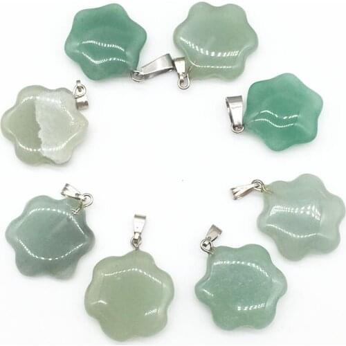 1Pcs fashion mixed Aventurine natural stone pendant charms pendants Necklaces for DIY accessories making
