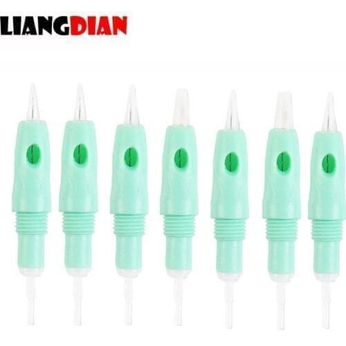 100pcs Sterilized 8mm Screw Green Tattoo Cartridges Tatto Needles For Lips Eyebrow Eyeliner Permanent Makeup Microblading