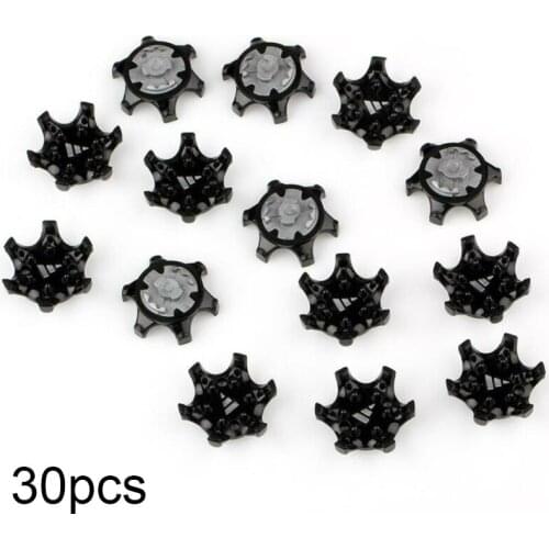 30pcs Golf Shoe Spikes Removal Tool Black Clamp Cleats Studs Replacement Plastic