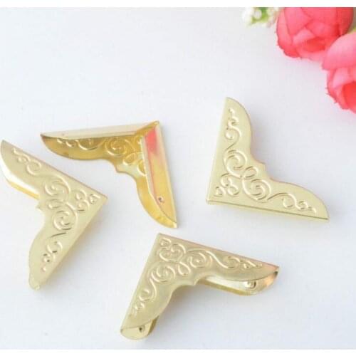 4/12/48pcs Metal Book Corner Protectors Tone Scrapbooking Albums Menus Folders Corner Protectors Card File Menu Metal Corners B