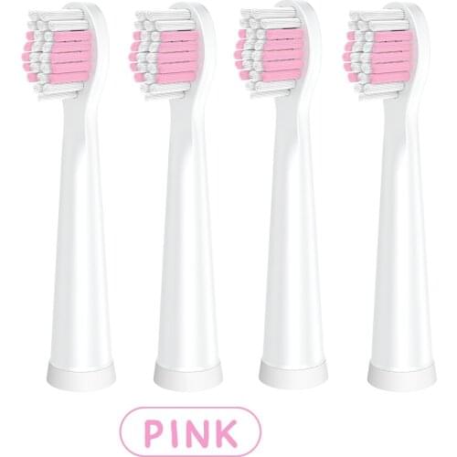 4pcs/set Replacement Heads Soft Bristles Toothbrush Heads for Electric Toothbrush Dual Clean Toothbrush Heads