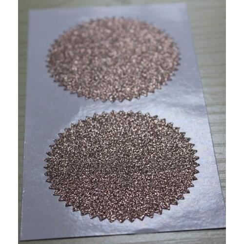 5cm Rose Gold Glitter starburst stickers