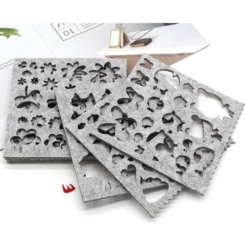 7pcs Wool Felt Mold Needle Felting DIY Craft Stencil Applique Handicraft Shaping Mould Sewing Accessories