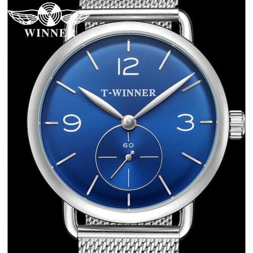 WINNER Fashion Mechanical Men Wristwatch Military Sport Male Clock Top Brand Luxury Skeleton Stainless Steel Man Watch Gift 8166