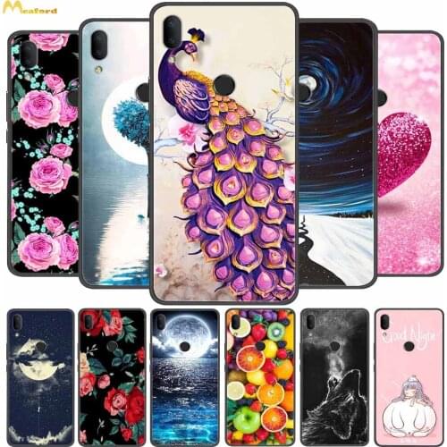 For Alcatel 3V 2019 Case Wolf Silicone Soft Back Cover for Alcatel 3V Cover Alcatel3V 3 V 5099D 5099 Phone Cases Funda Peacock